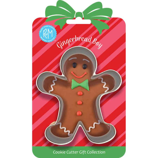 Gingerbread Boy Cookie Cutter 3.75" Carded - R&M International
