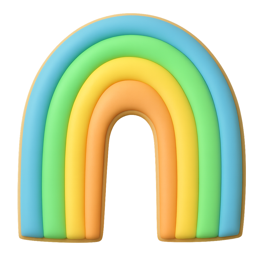 Rainbow Horseshoe Cookie Cutter 4.5"