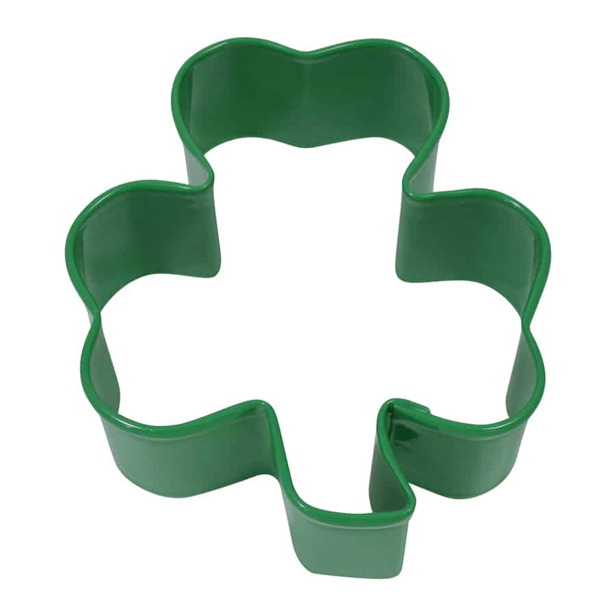 Shamrock Cookie Cutter, Green Polyresin, 2.75"- R&M