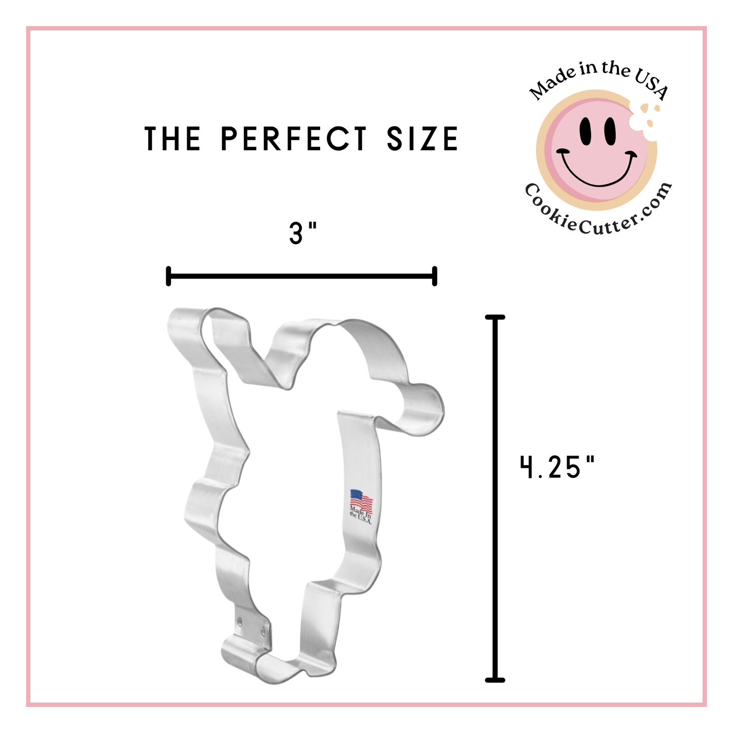 Waving Santa Cookie Cutter 4"