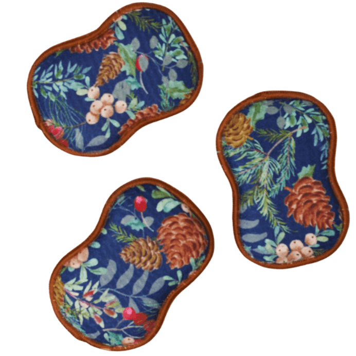 Once Again Home Co. - RE:usable Sponges (Set of 3) - Festive Pine