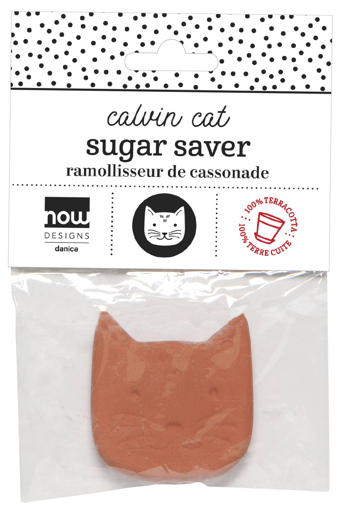 Calvin Cat Terracotta Sugar Saver - Now Designs by Danica