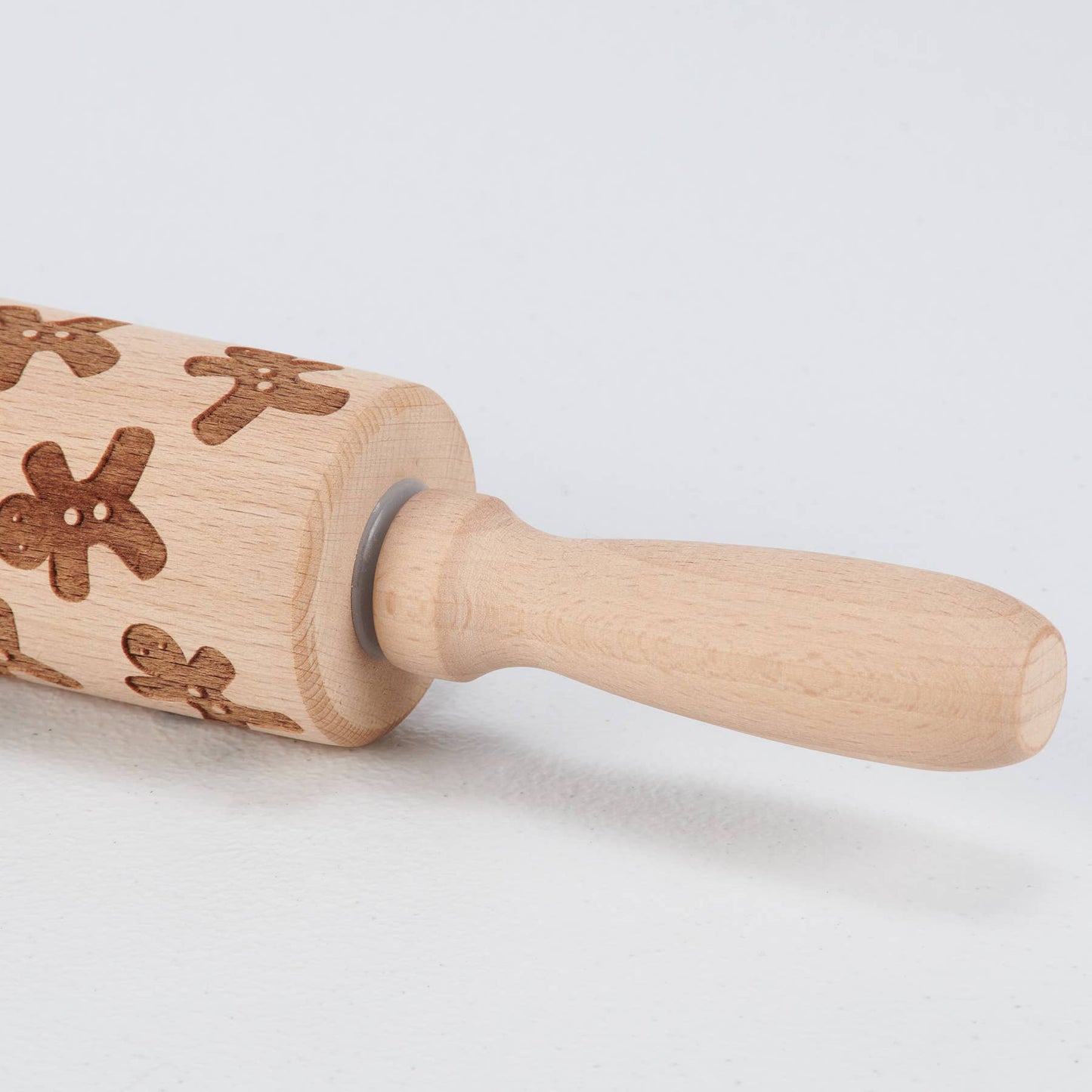 Gingerbread Men Large Wooden Rolling Pin - Primitives by Kathy