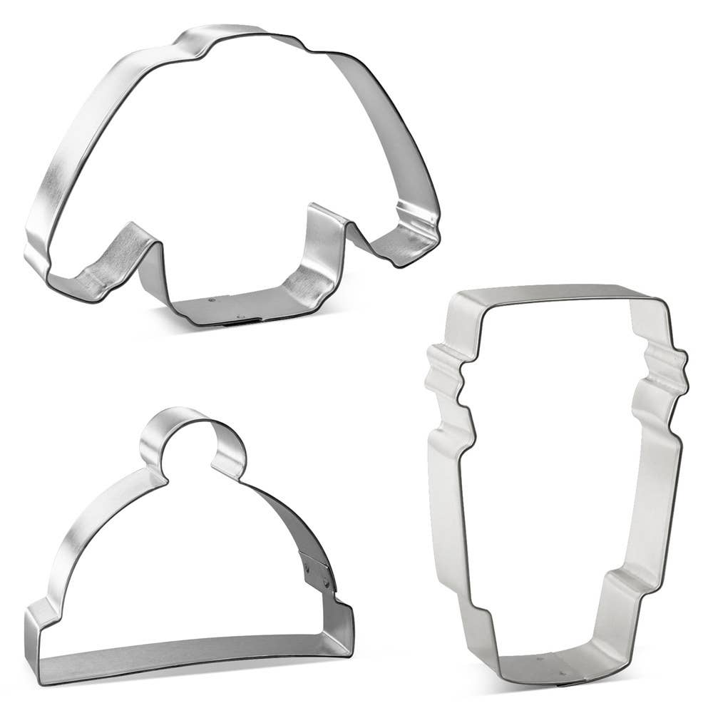 Winter Sweater Latte Cap Cookie Cutter 3 Pc Set