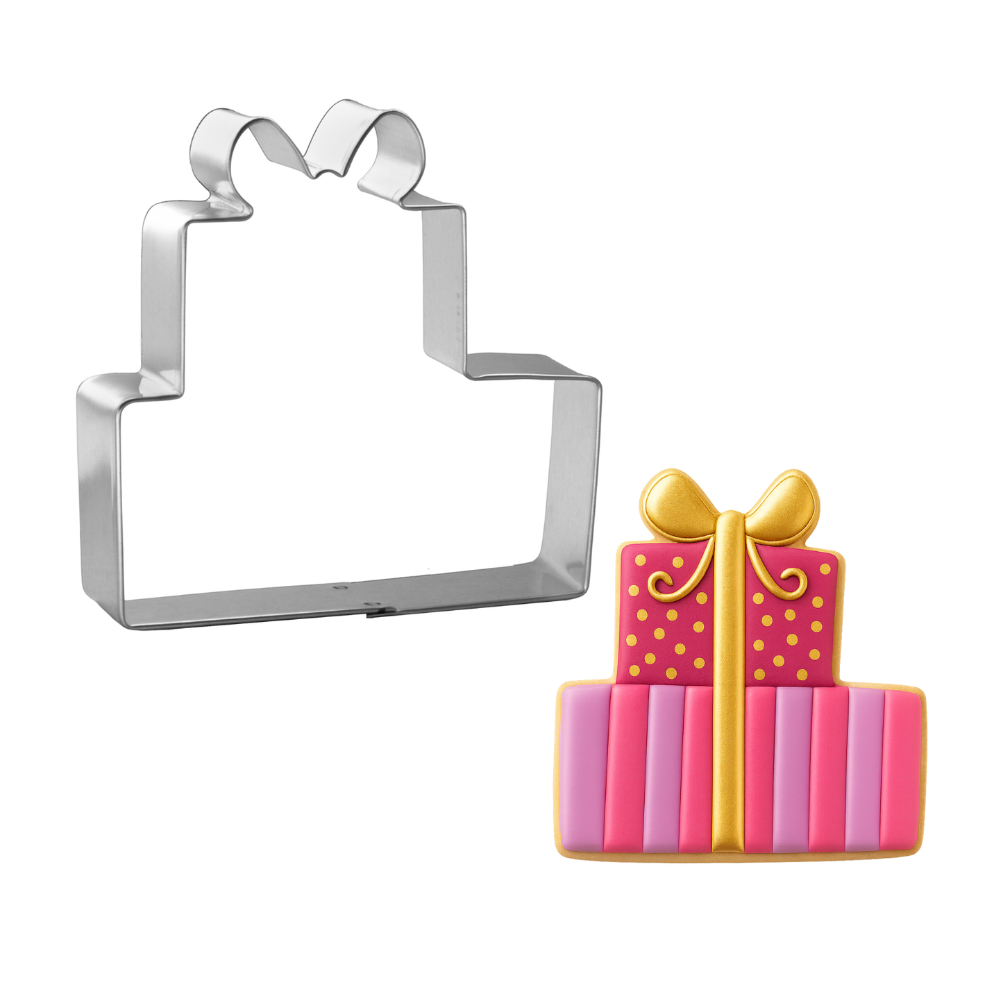 Stacked Gift Boxes Cookie Cutter 3.75"