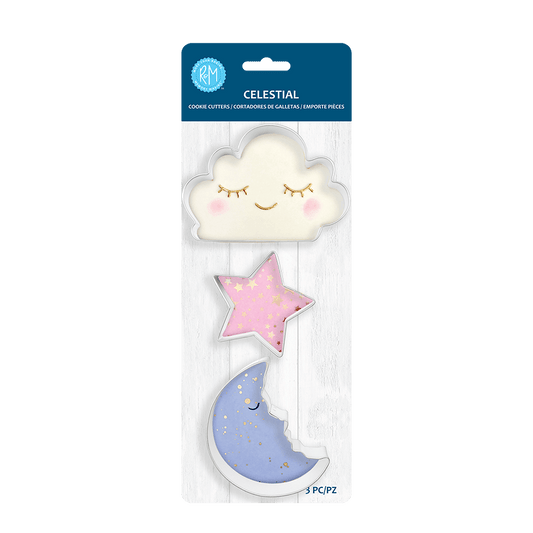 Celestial 3 pc Cookie Cutter Set- R&M International