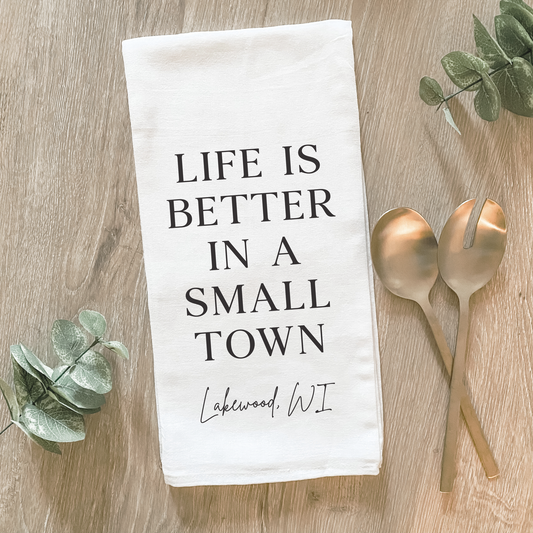 Cedarburg Small Town Cotton Tea Towel- Lissi Designs
