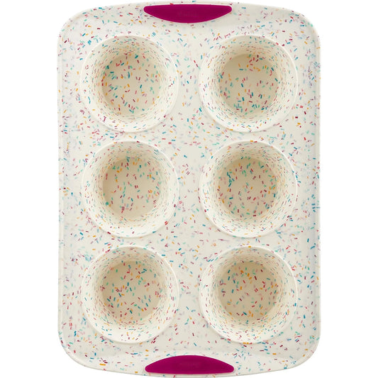 6 Jumbo Cupcake Pan, Silicone- Trudeau