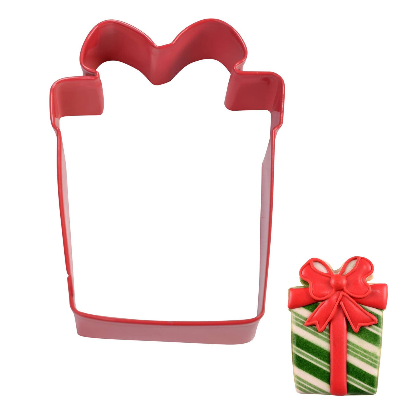 Red Christmas Gift Cookie Cutter 3.5" - R&M
