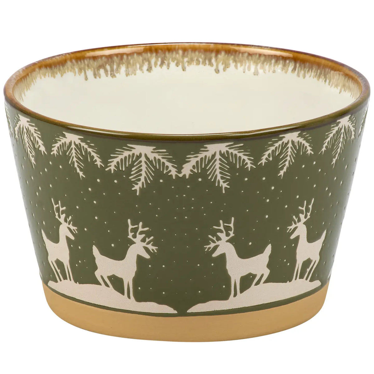 Deer in Snow Bowl- Primitives by Kathy