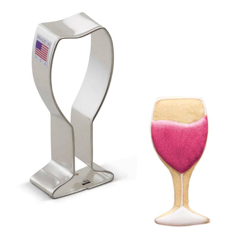 Wine Glass Cookie Cutter (4.25")- Ann Clark