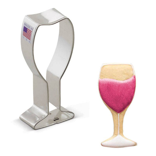 Wine Glass Cookie Cutter (4.25")- Ann Clark