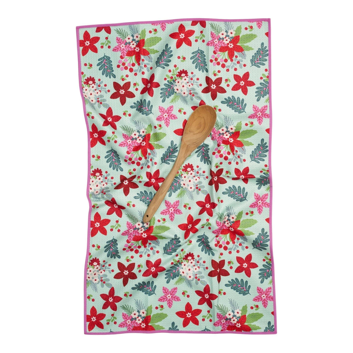 Once Again Home Co. - Anywhere Towel Reversible - Signature Poinsettia Garden