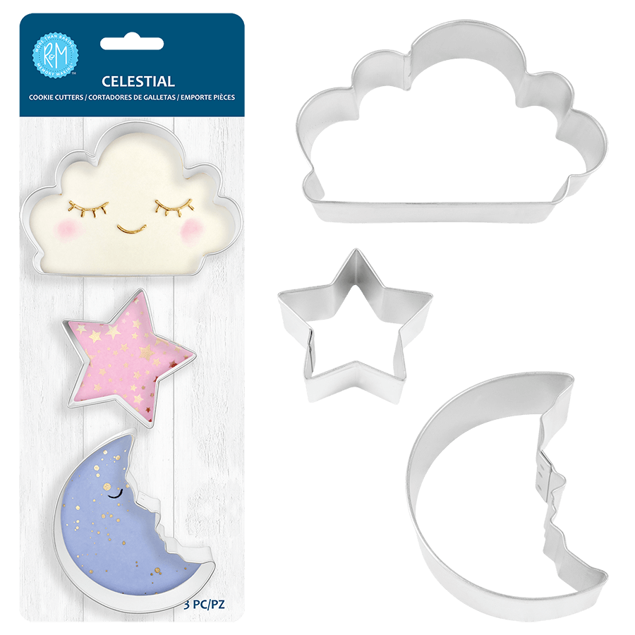Celestial 3 pc Cookie Cutter Set- R&M International