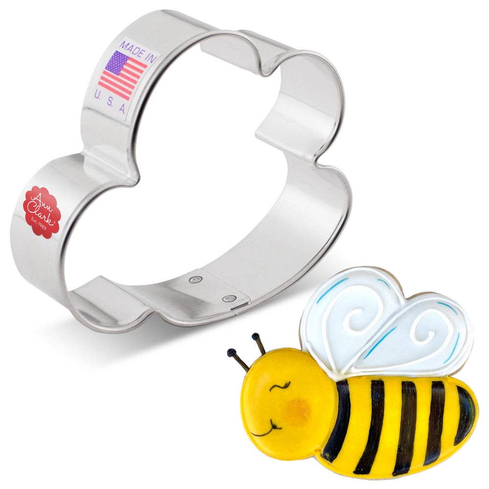 Cute Bee Cookie Cutter, 3"- Ann Clark