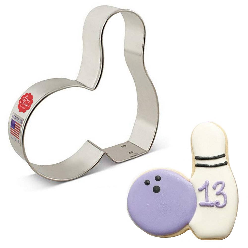 Bowling Pin Cookie Cutter. (3.5")- Ann Clark