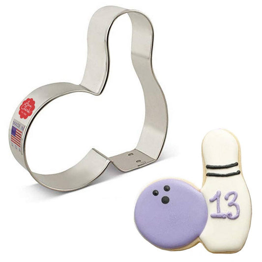 Bowling Pin Cookie Cutter. (3.5")- Ann Clark
