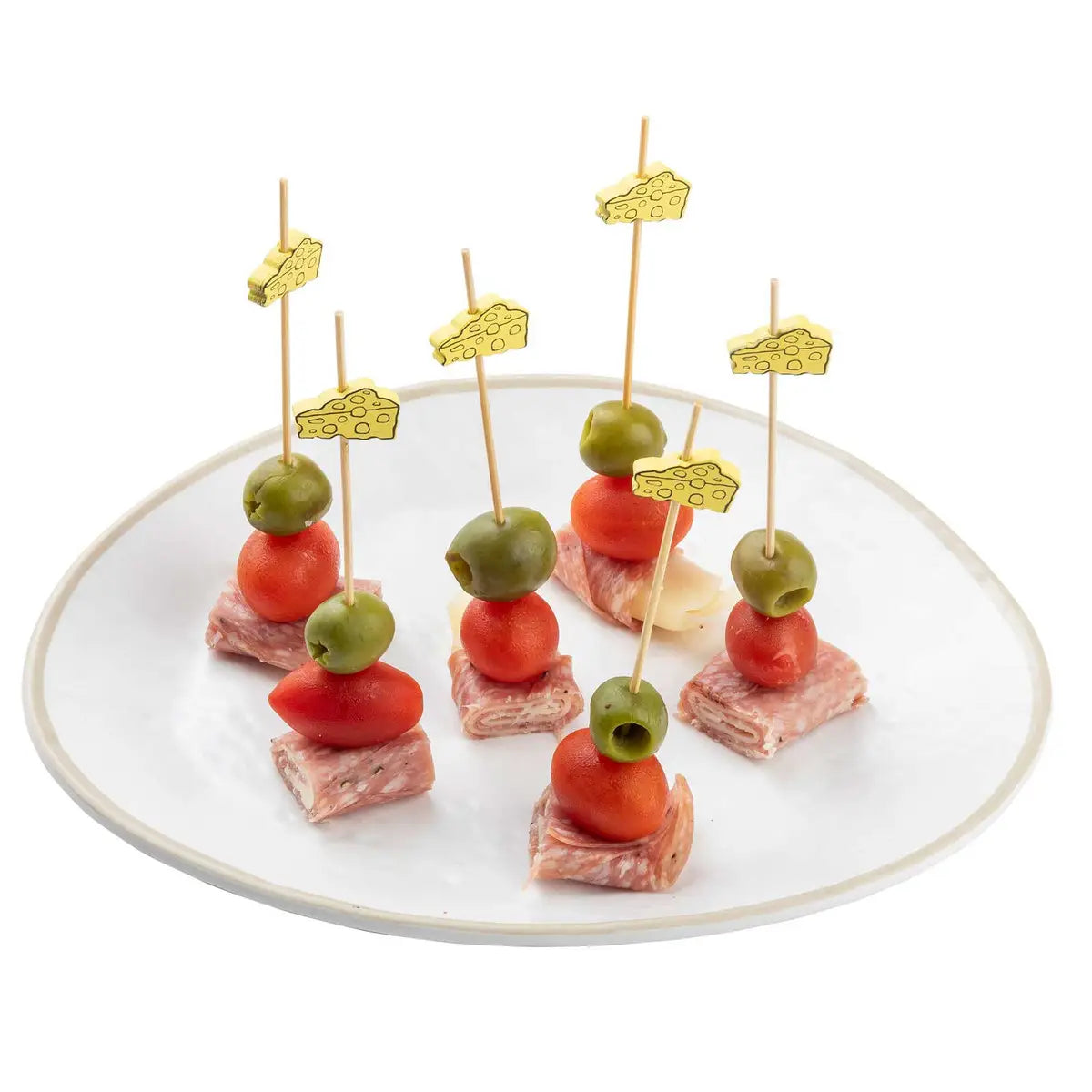 25 Football and Cheese Wedge Cocktail Picks- 25 count