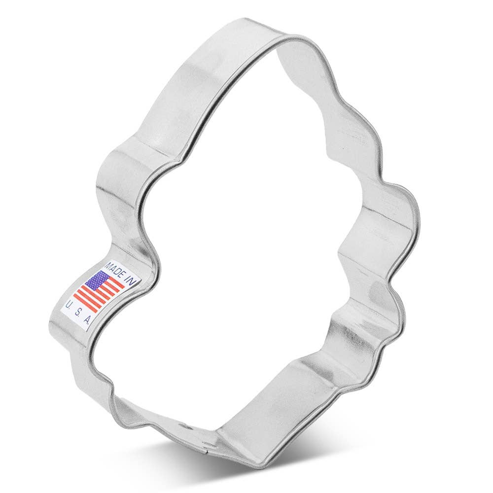 Christmas Grump with Santa Hat Cookie Cutter 3" - Ann Clark