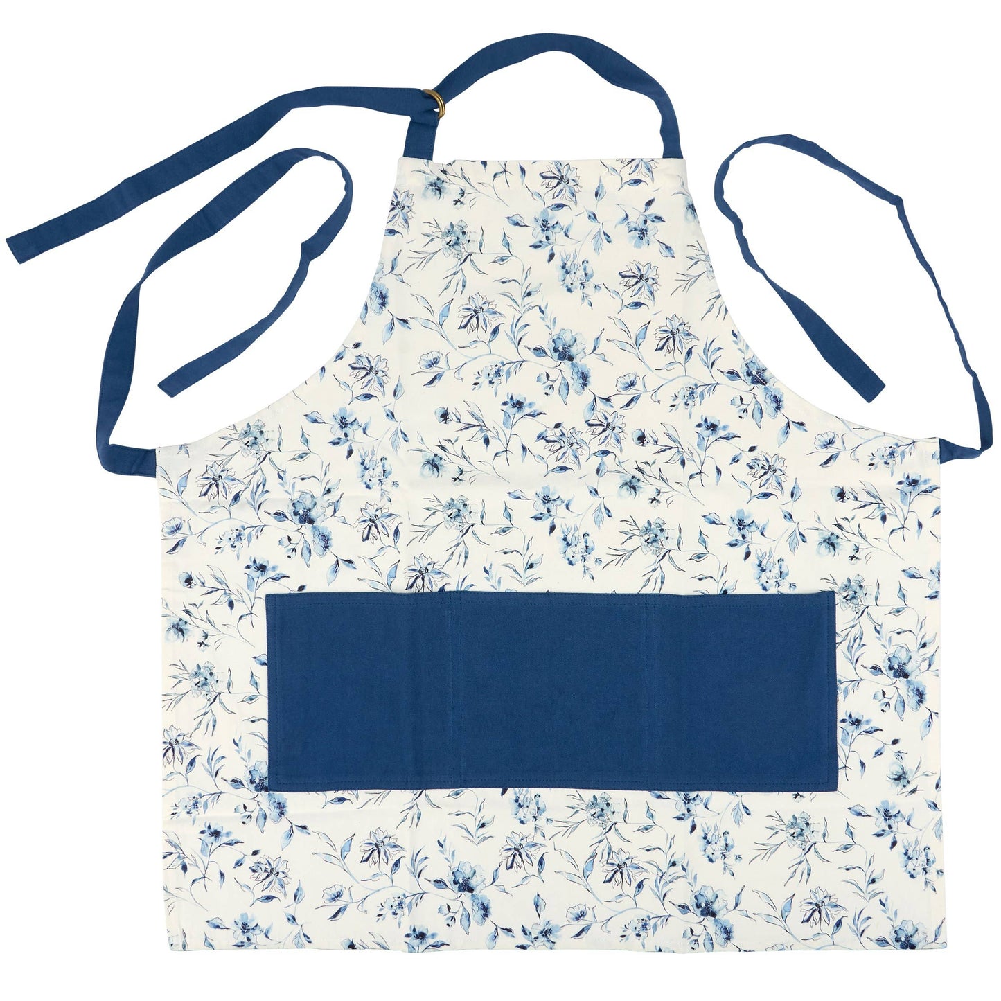 Blue Floral Apron - Primitives by Kathy