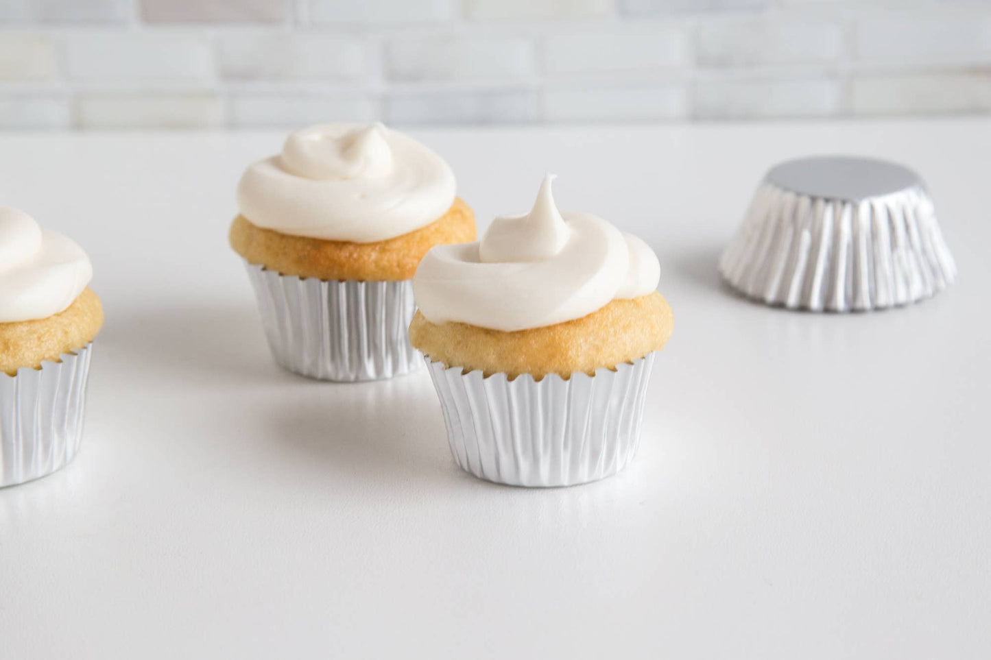 Silver Foil Mini Cupcake Liners, 48 Count, 1.75" - Fox Run