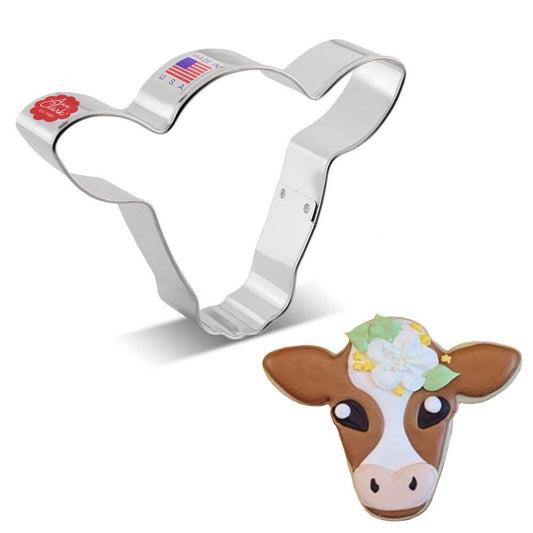 Cute Cow Face Cookie Cutter, 4.5"- Ann Clark