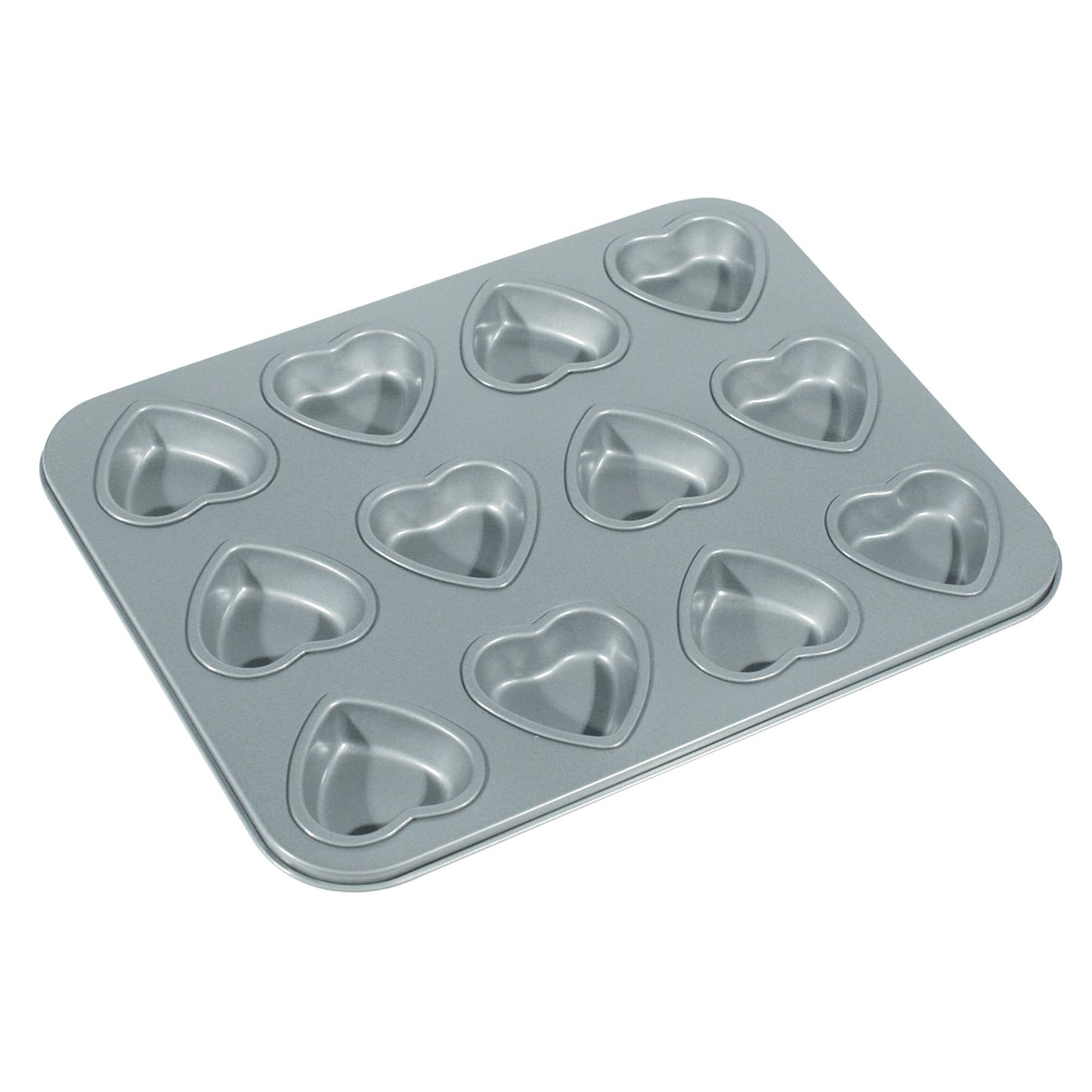 12 Cup Mini Heart Muffin Pan, 9.5” x 7.25” - Fox Run