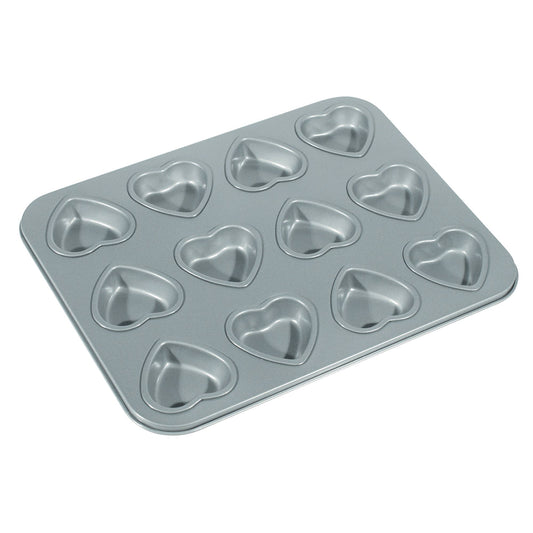 12 Cup Mini Heart Muffin Pan, 9.5” x 7.25” - Fox Run