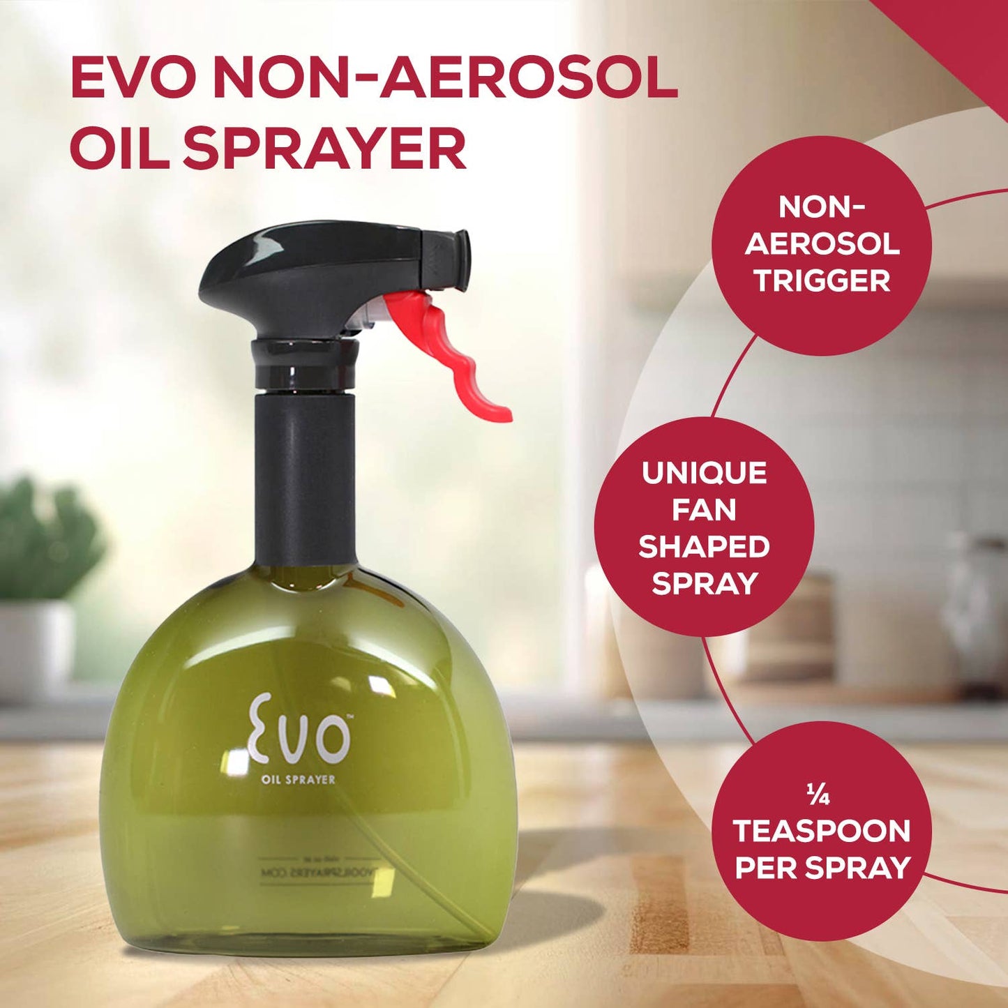 Evo Oil Sprayer Bottle, 8oz, Set Of 2