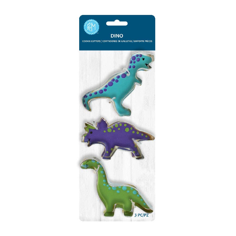 Dino 3 PC Cookie Cutter Carded Set- R&M
