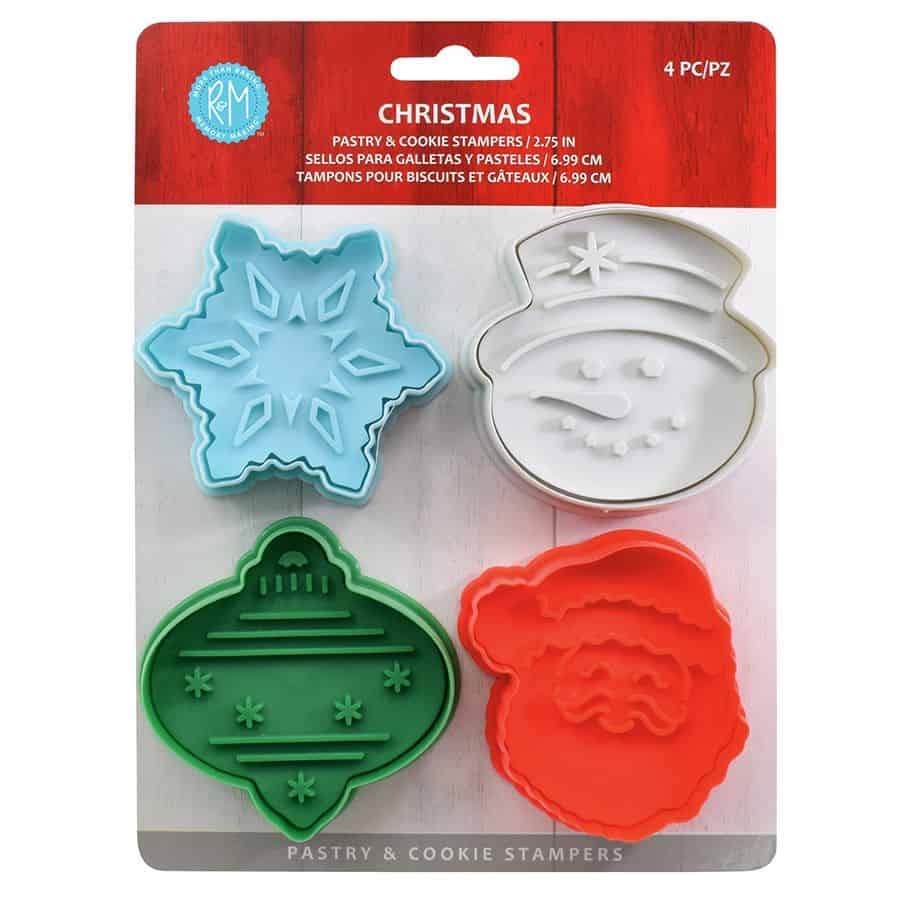 Christmas Pastry & Cookie Stampers 2.75" Set /4