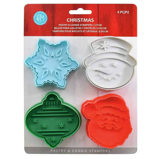Christmas Pastry & Cookie Stampers 2.75" Set /4