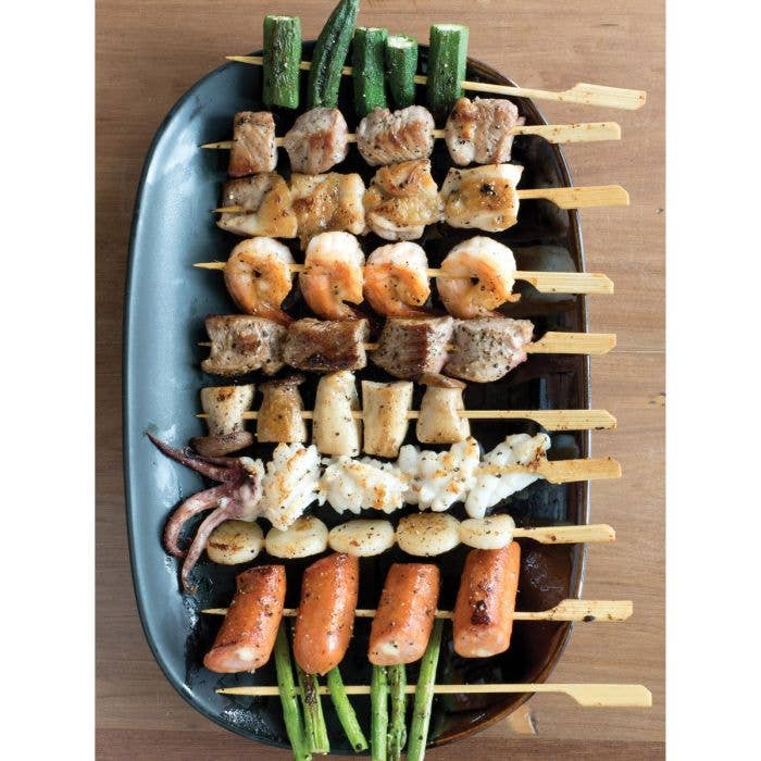 Flat Bamboo Skewers, 7in- Helen's Asian Kitchen