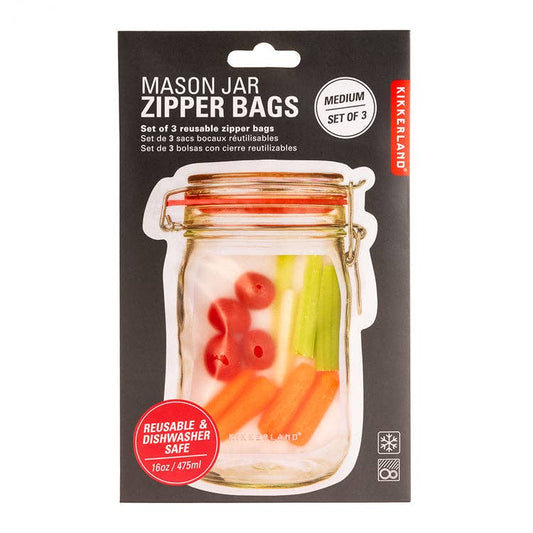 Medium Zipper Mason Jar Bag