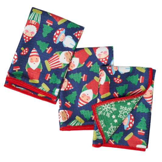 Santa Gnome Mighty Mini Towel (Set of 3)-Once Again Home Co.