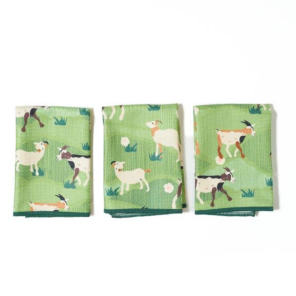 Goat Parade Mighty Mini Towel (Set of 3) - Once Again Home Co.