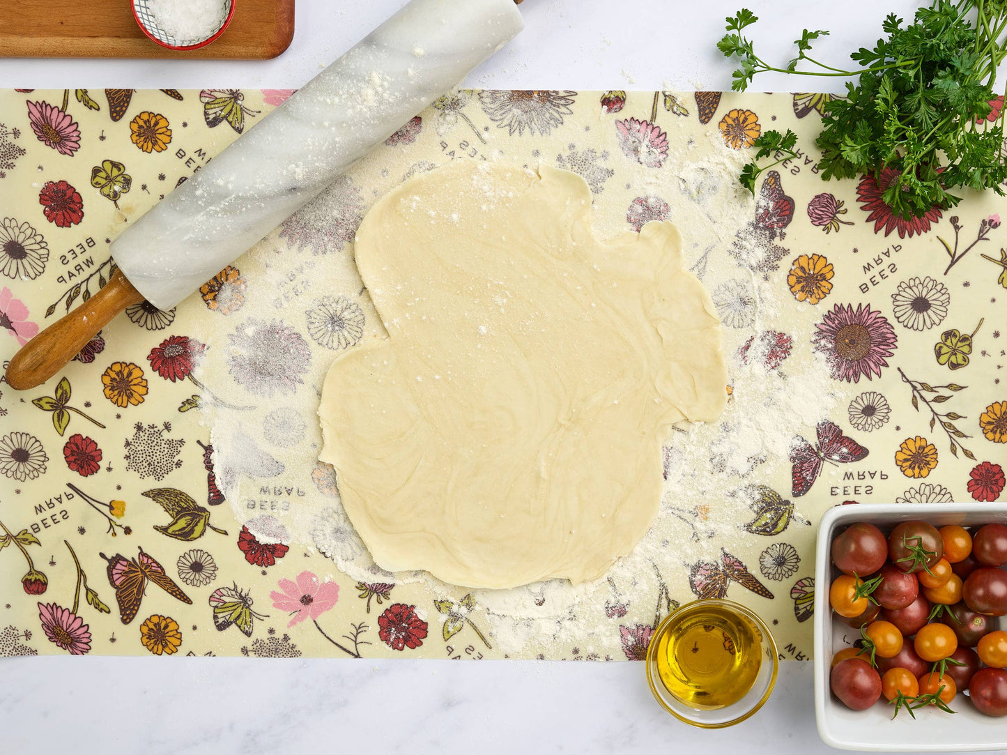 Meadow Magic Print- Bee’s Wrap® Beeswax Reusable Bread Wrap