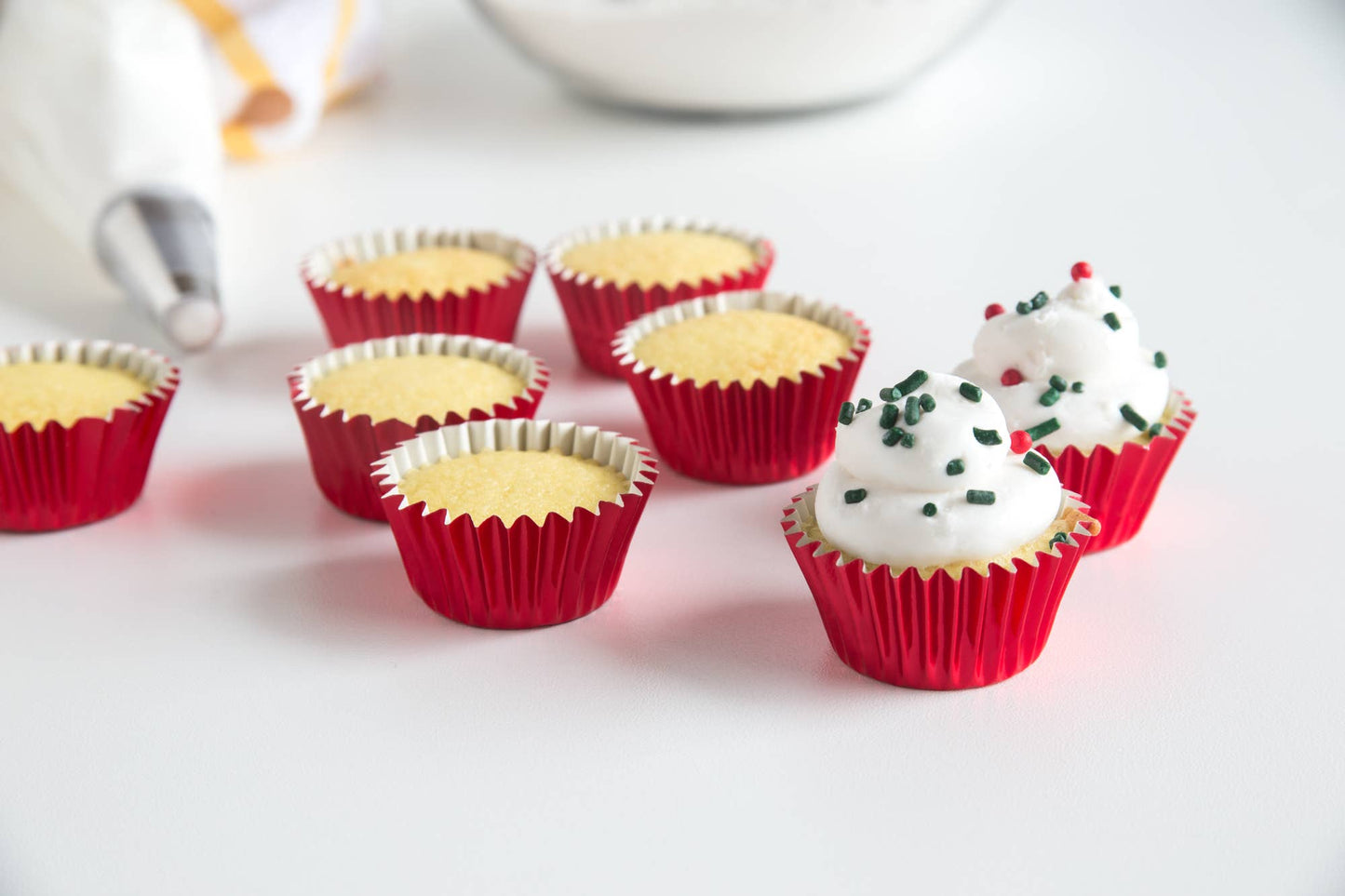 Mini Red Foil Cupcake Liners, 48 Count, 1.75" - Fox Run