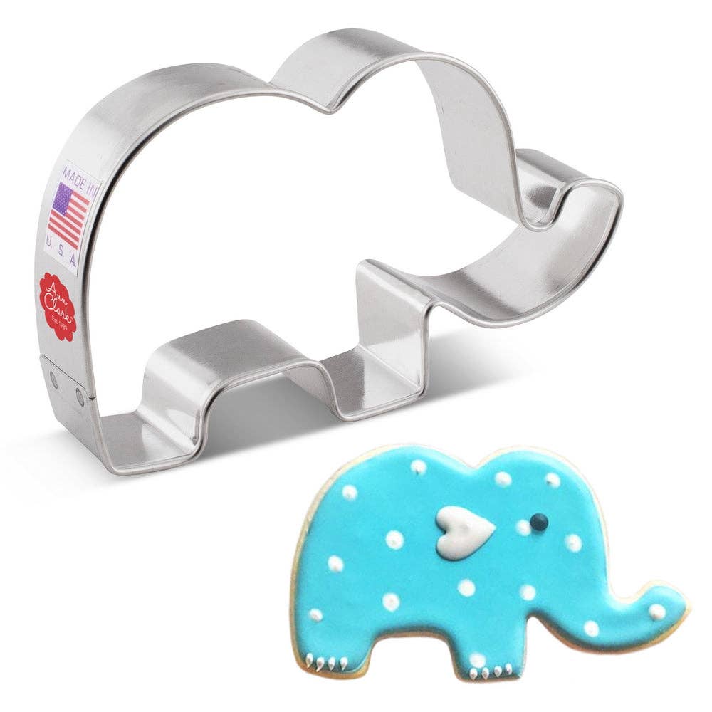 Cute Elephant Cookie Cutter, 4"- Ann Clark