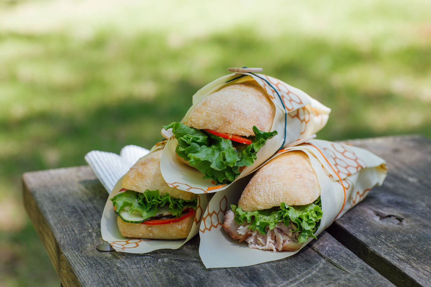Honeycomb Print Sandwich Wrap- Bee’s Wrap® Beeswax Reusable Bread Wrap