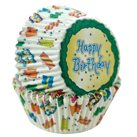 Cupcake Liners Birthday /50 - R&M International
