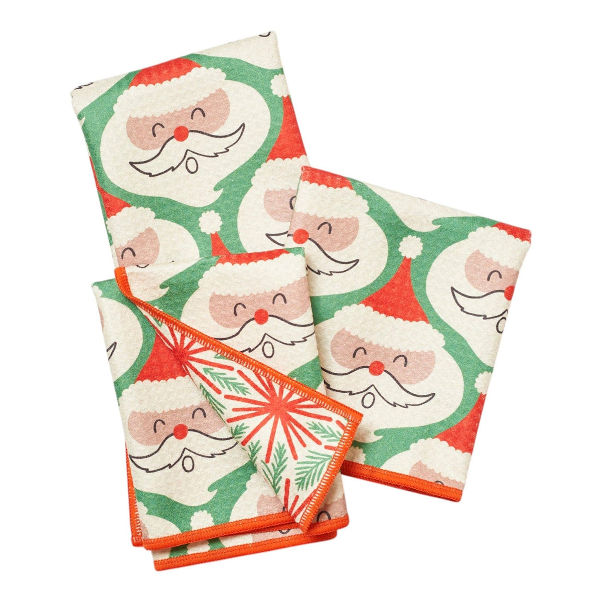 Once Again Home Co. - Mighty Mini Towel (Set of 3) Reversible - Jen Owens Santas