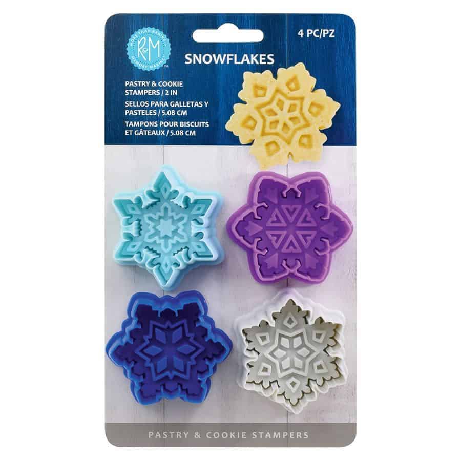 Snowflake Pastry & Cookie Stampers, Set of 4