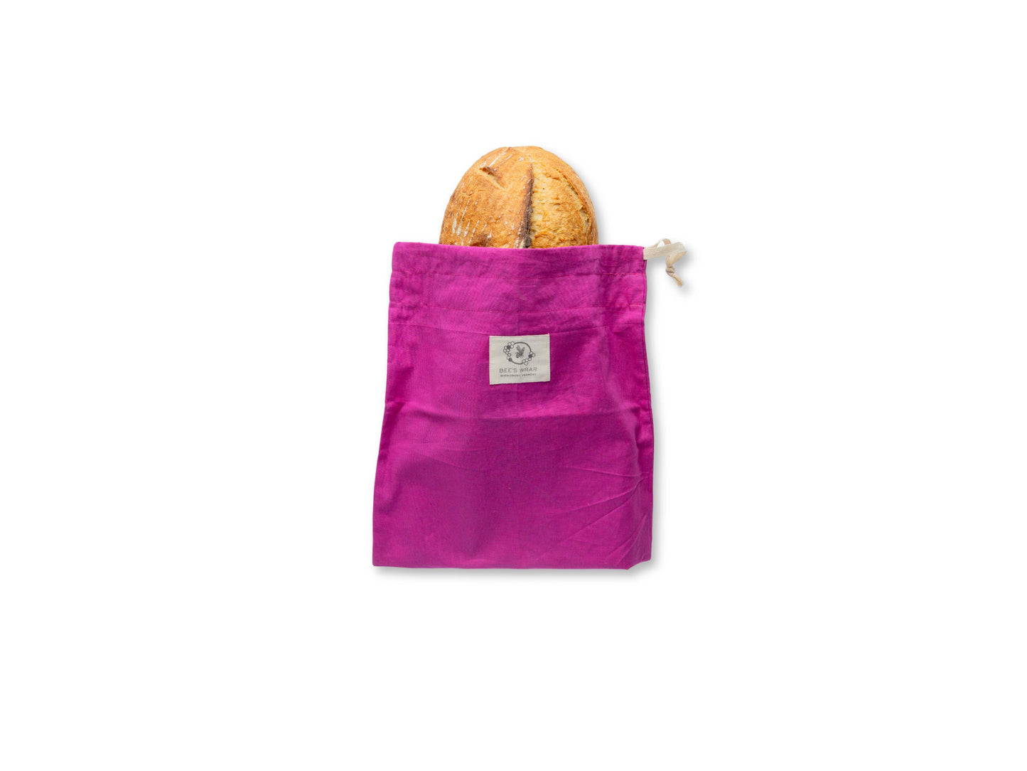 Meadow Magic, Magenta - Bee’s Wrap® Beeswax Lined Artisan Bread Bag