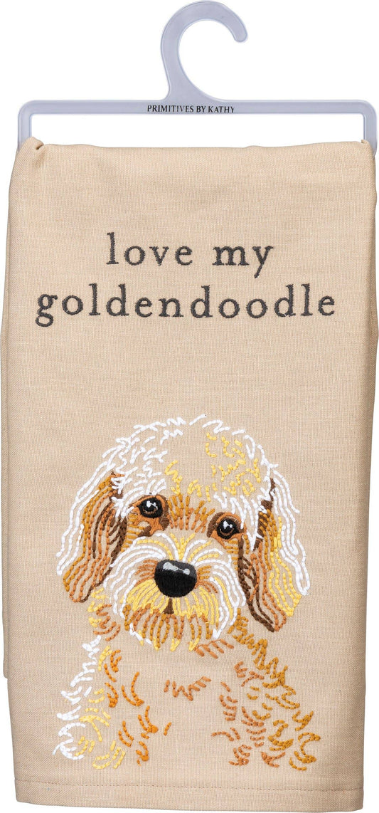 Love My Goldendoodle Kitchen Towel - Primitives by Kathy