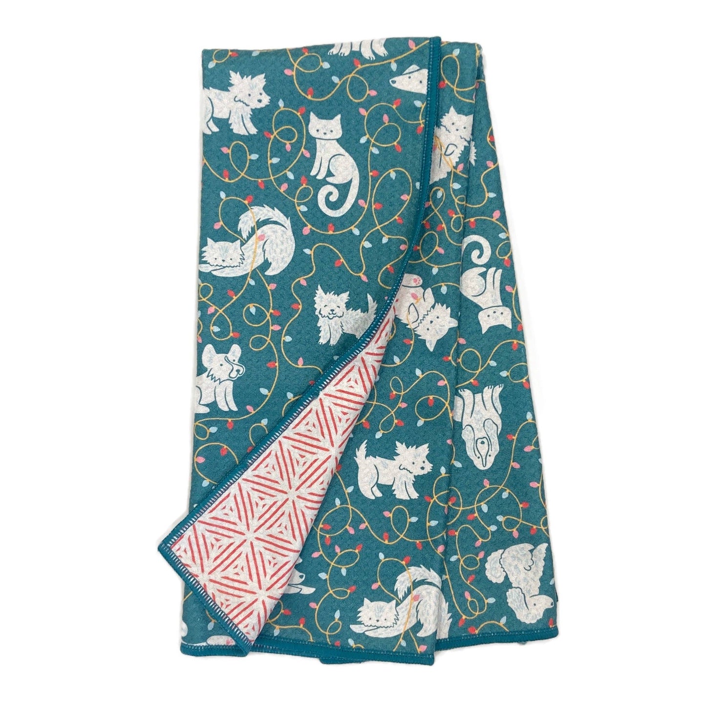 Nuthatch Deck the Paws- Anywhere Towel Reversible - Once Again Home Co.