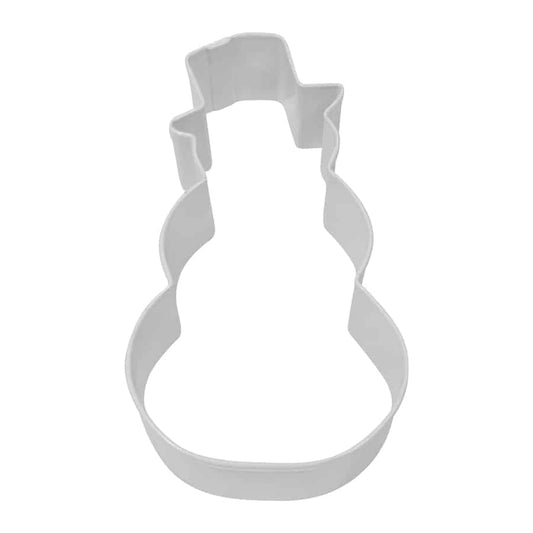 White Snowman W/ Top Hat Cookie Cutter 4" - R&M
