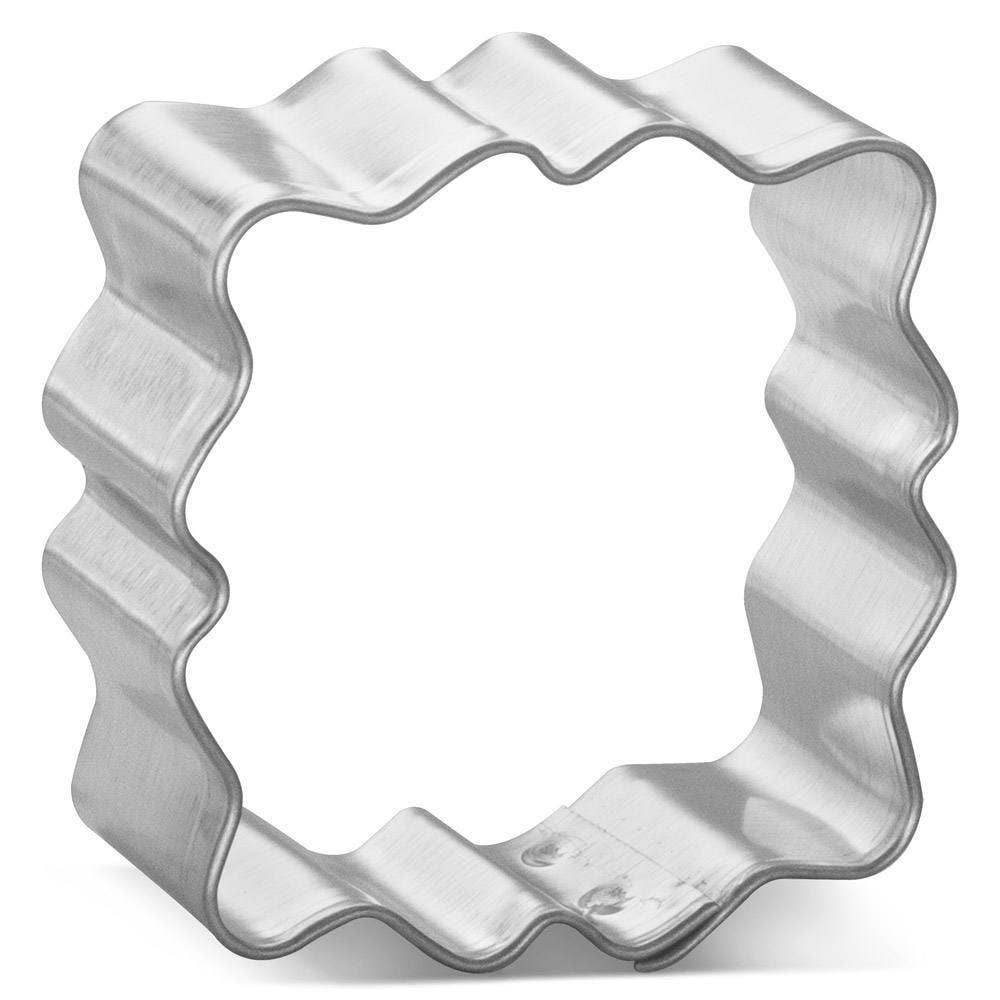 Mini Fancy Square Plaque Cookie Cutter, 1.5"