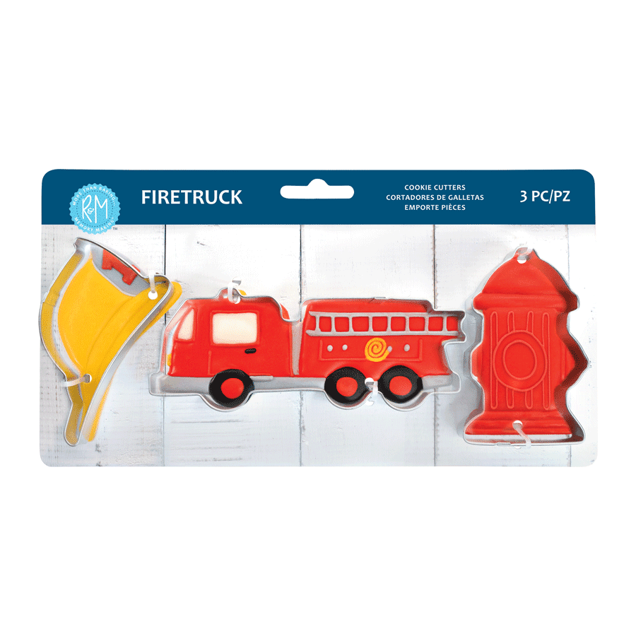 Fire Truck 3 PC Cookie Cutter Set