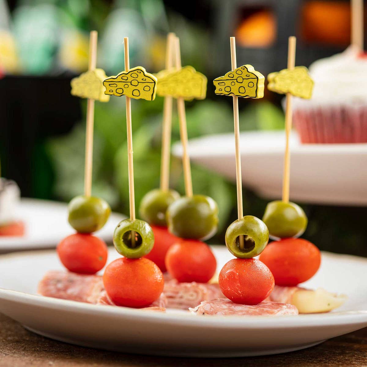 25 Cheese Wedge Decorative Picks, 4.5”- (Pack of 25)